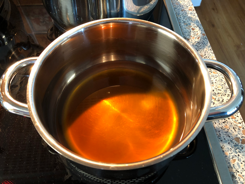 Dashi with mirin, soy sauce and salt, prepared for hell... oh, sorry, to be boiled...